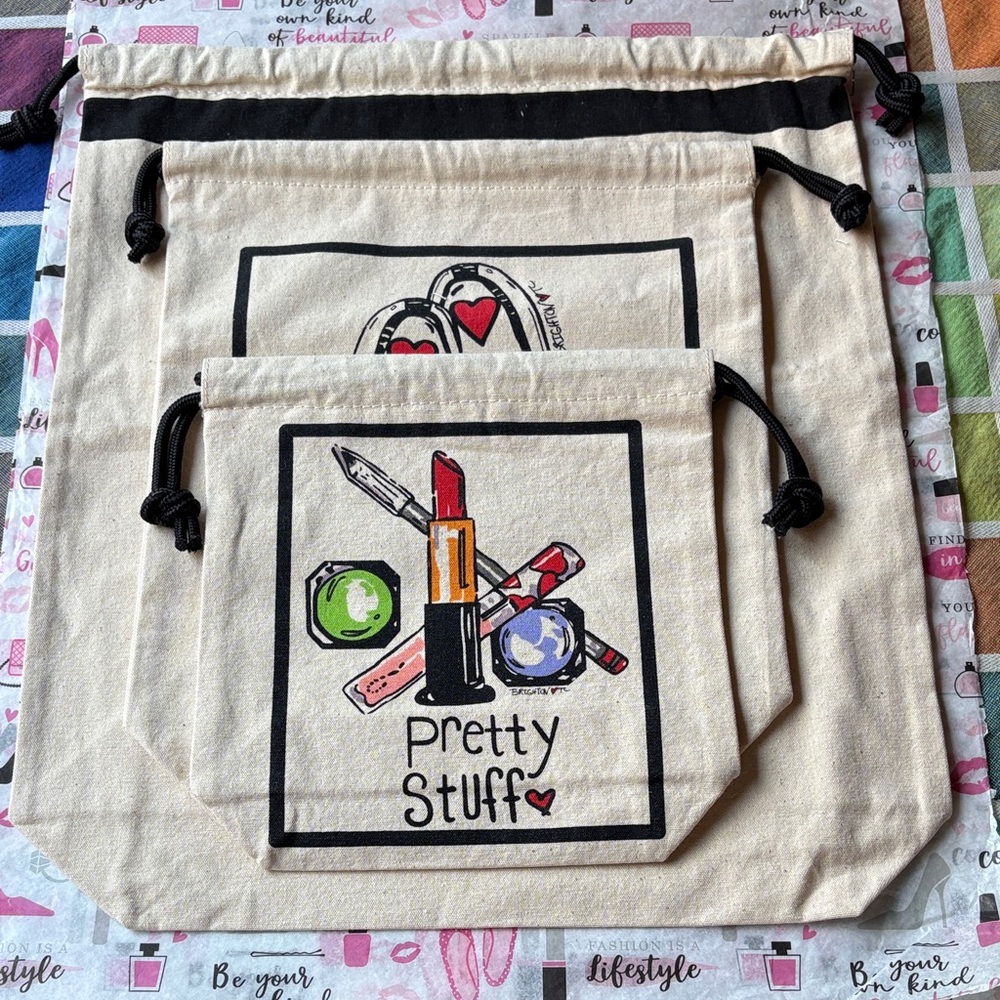 ❤️👡💄  BRIGHTON THREE PIECE DRAWSTRING BAG BUNDLE 💄👡❤️ NWT ❤️👡💄